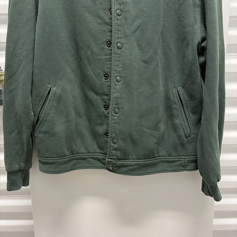 American Apparel Men‎ Heavy Terry Club Bomber Baseball Jacket XLGreen
